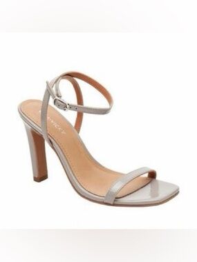 Lisa Vicky Grace Gray Ankle Wrap Strap Heels